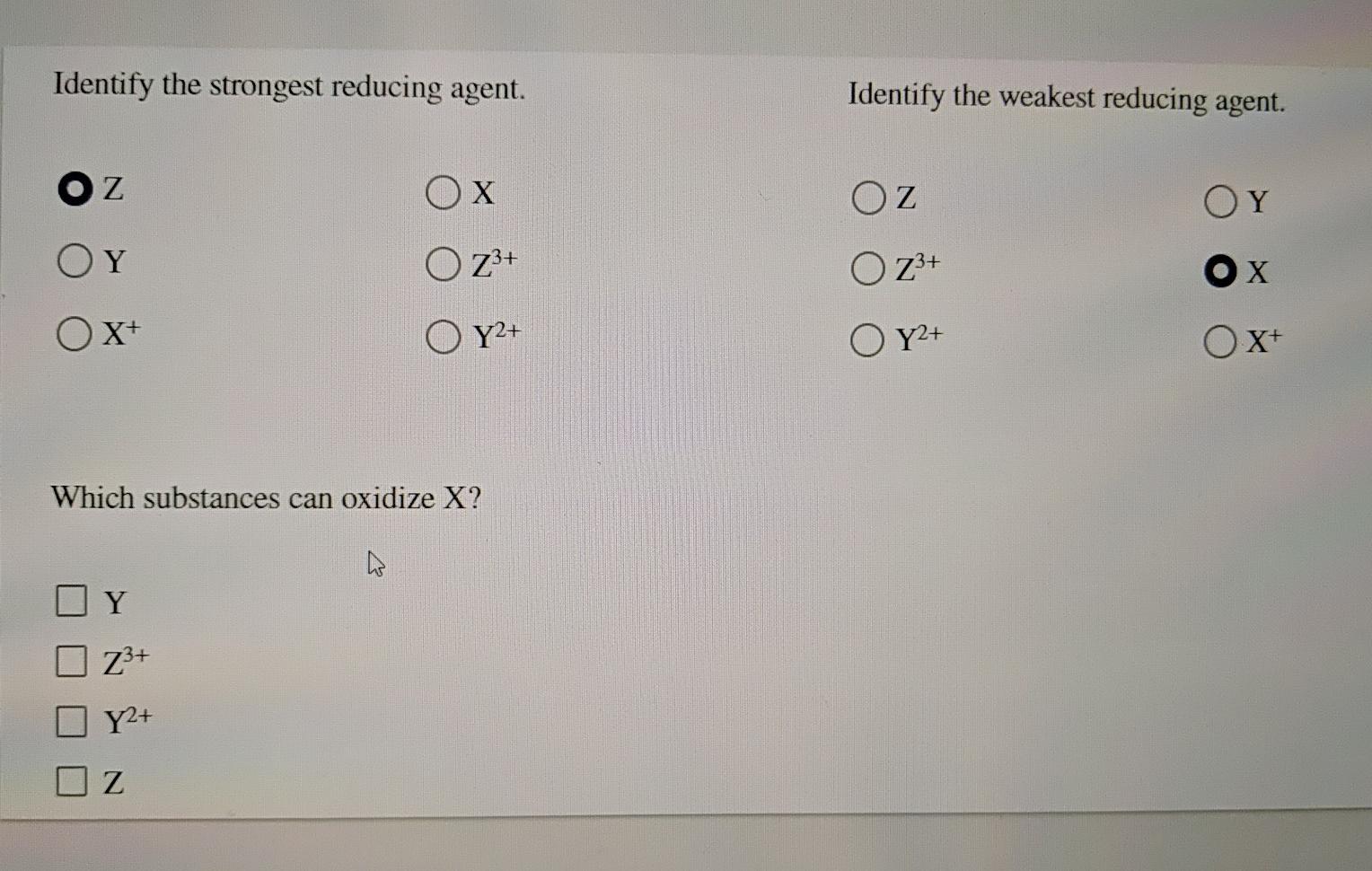 Solved Consider These Generic Half Reactions E V 0 Chegg Com