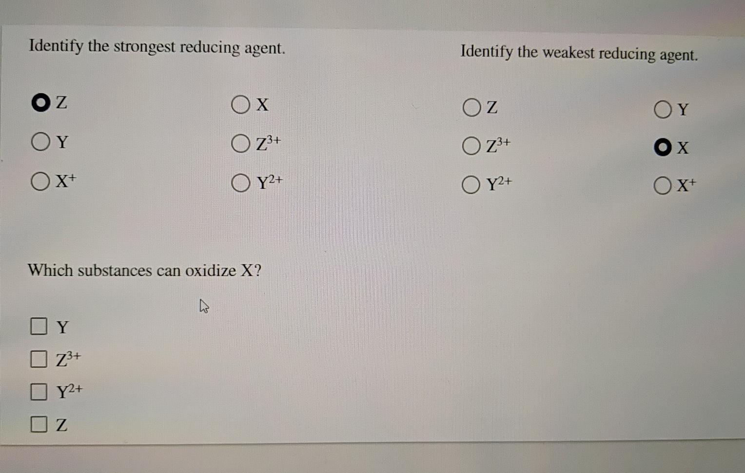 Solved Consider These Generic Half Reactions E V 0 Chegg Com