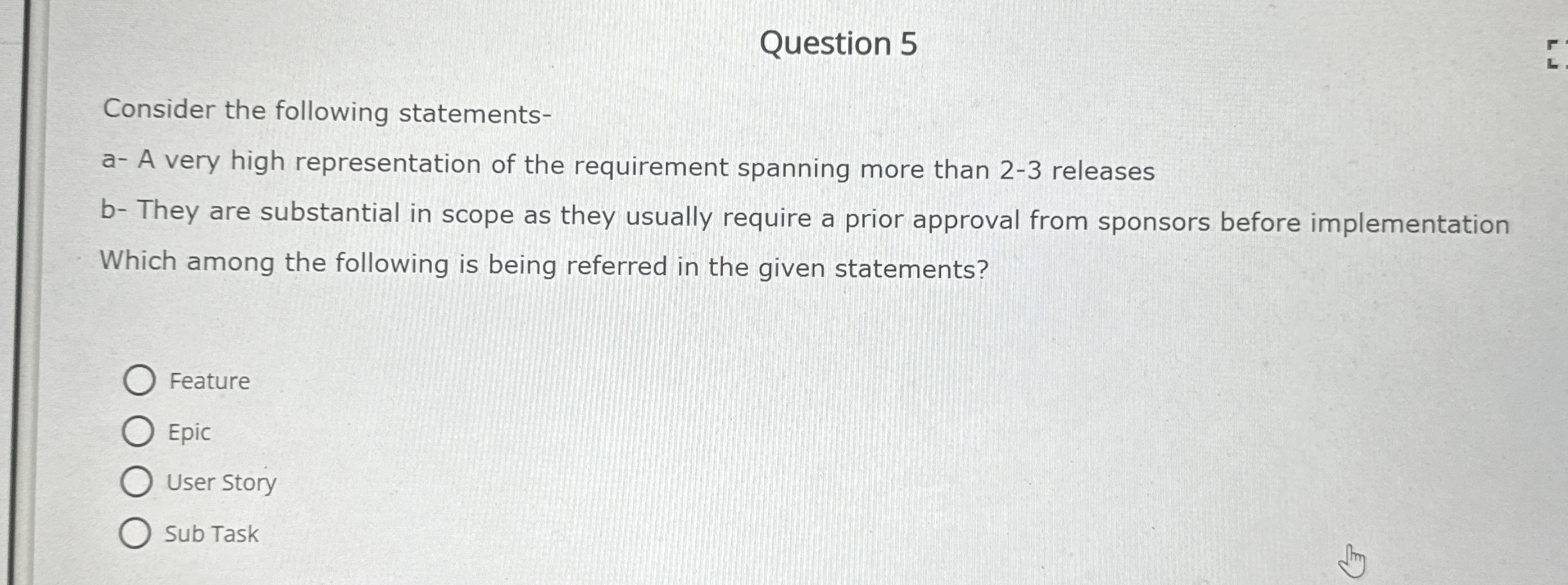 Solved Question 5Consider the following statements-a- ﻿A | Chegg.com