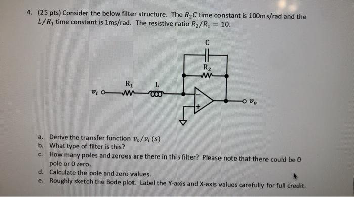 Solved 4. (25 pts) Consider the below filter structure. The | Chegg.com