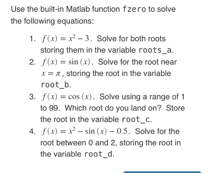 solve matlab