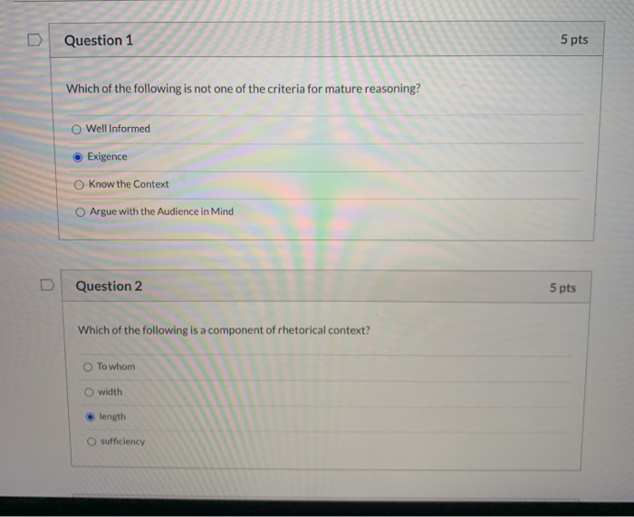 Solved Question 1 5 pts Which of the following is not one of | Chegg.com