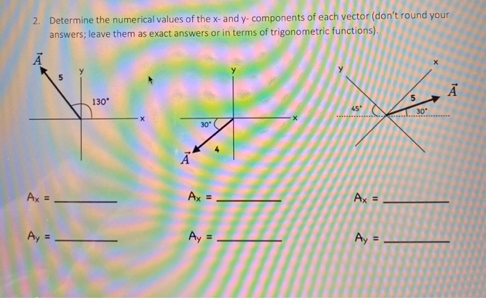 Solved 2 Determine The Numerical Values Of The X And Y C Chegg Com