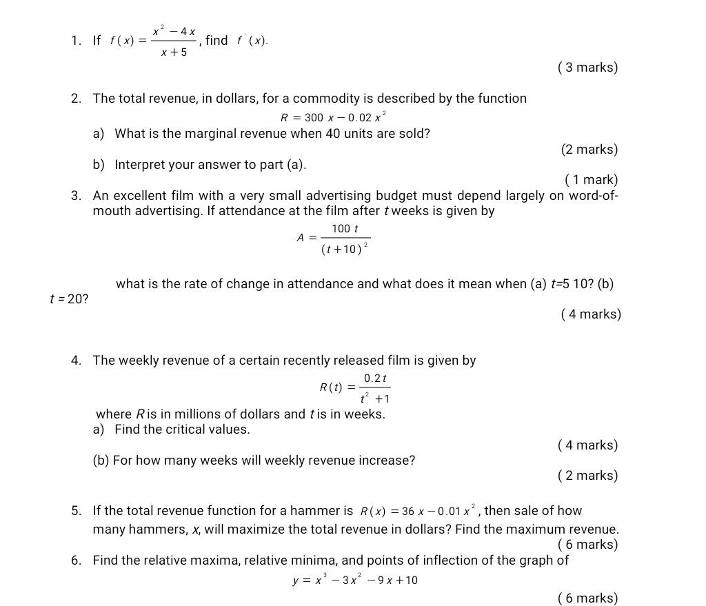 solved-1-if-f-x-x-5x2-4x-find-f-x-3-marks-2-the-chegg