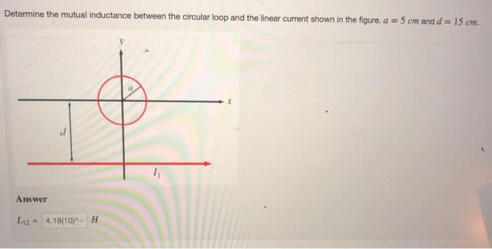 Solved Determine The Mutual Inductance Between The Circular | Chegg.com