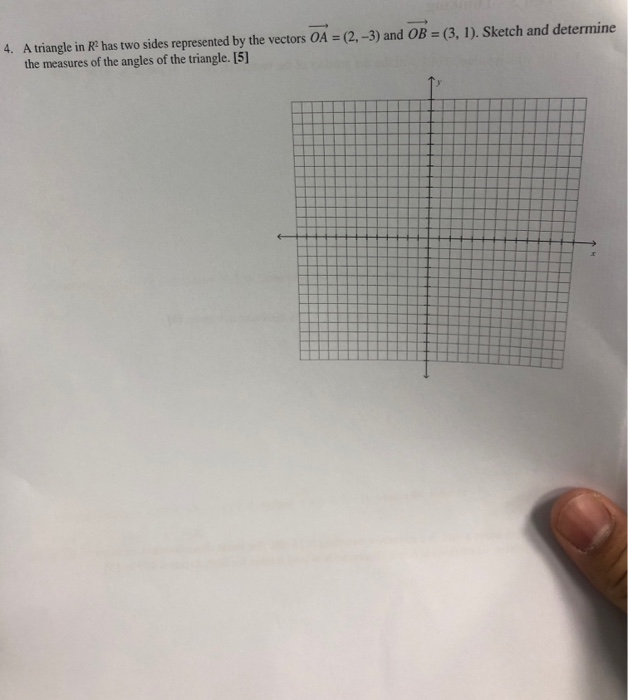 Solved 4. A Triangle In R Has Two Sides Represented By The 