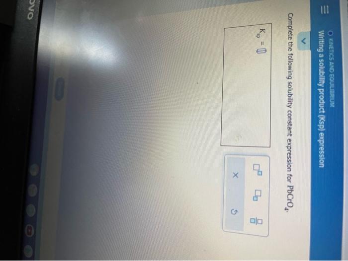 Solved complete the following solubility constant expression chegg