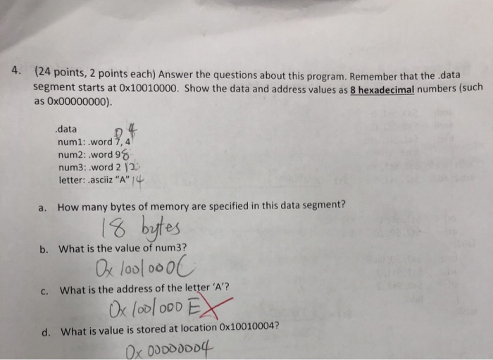 Solved 4. (24 points, 2 points each) Answer the questions | Chegg.com