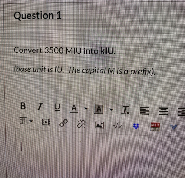 Question 1 Convert 3500 Miu Into Klu Base Unit I Chegg Convert 3500 Miu Into Klu Base Unit