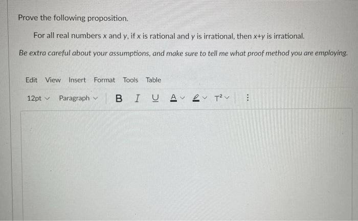Solved Prove the following proposition. For all real numbers | Chegg.com