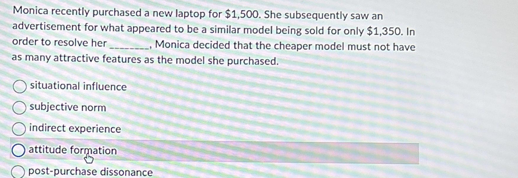 Solved Monica recently purchased a new laptop for 1,500.