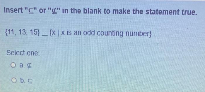 Solved Insert "C" or "&" in the blank to make the statement | Chegg.com