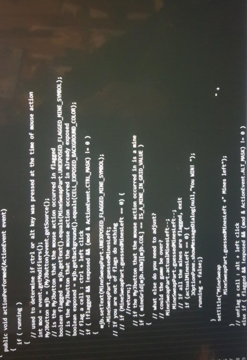 I need some help with my minesweeper java code see | Chegg.com