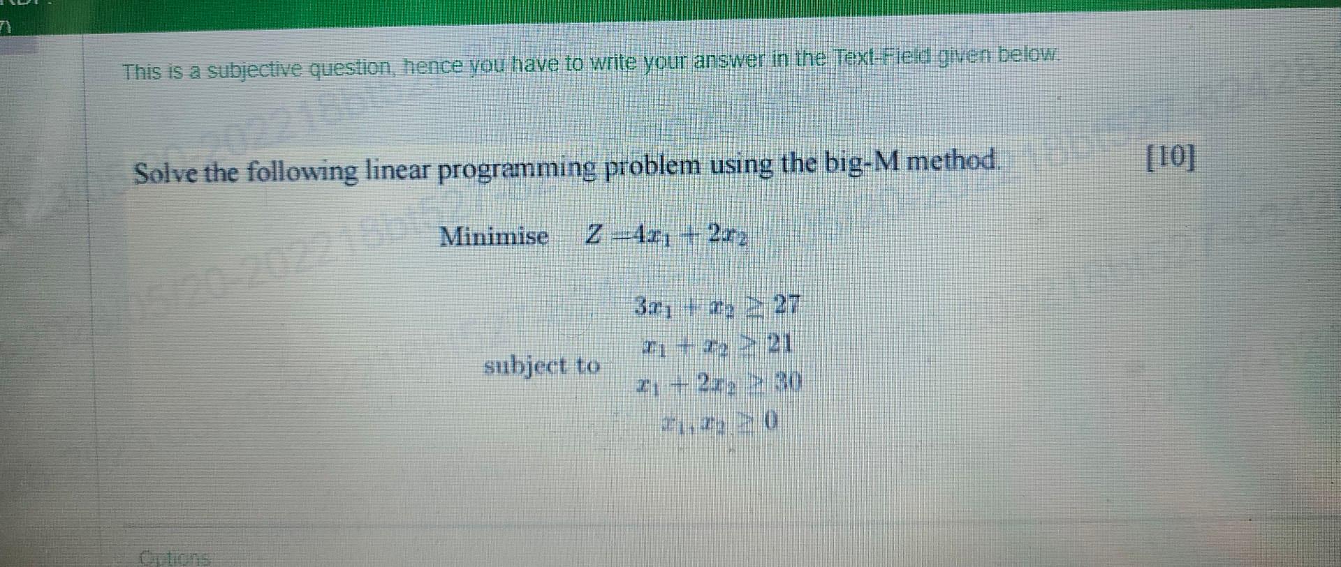 Solved Solve the following linear programming problem using | Chegg.com