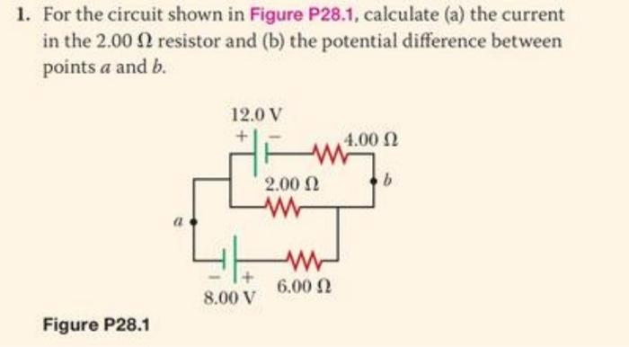 Solved 1. For the circuit shown in Figure P28.1, calculate | Chegg.com