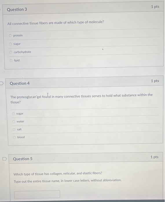Solved All connective tissue fibers are made of which type | Chegg.com