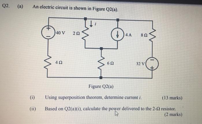 Solved Q2. (a) An Electric Circuit Is Shown In Figure Q2(a). | Chegg.com