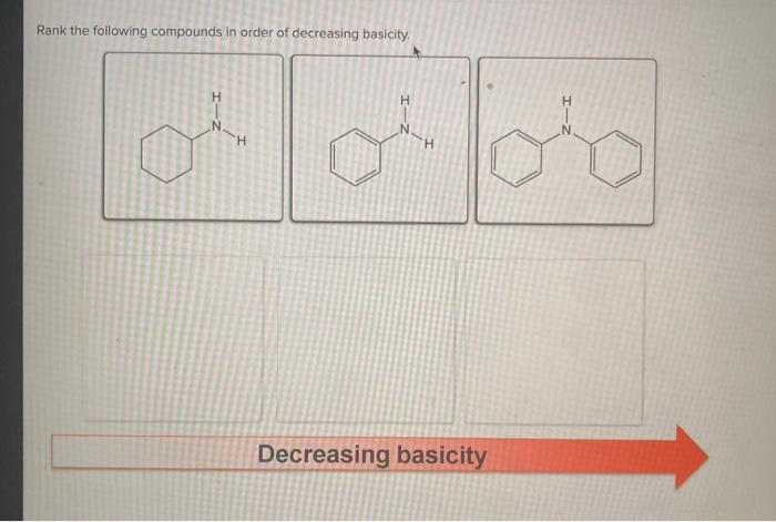 Solved Rank the following compounds in order of decreasing | Chegg.com