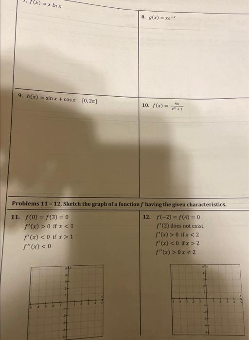 Problems 5 10, Find the points of inflection and