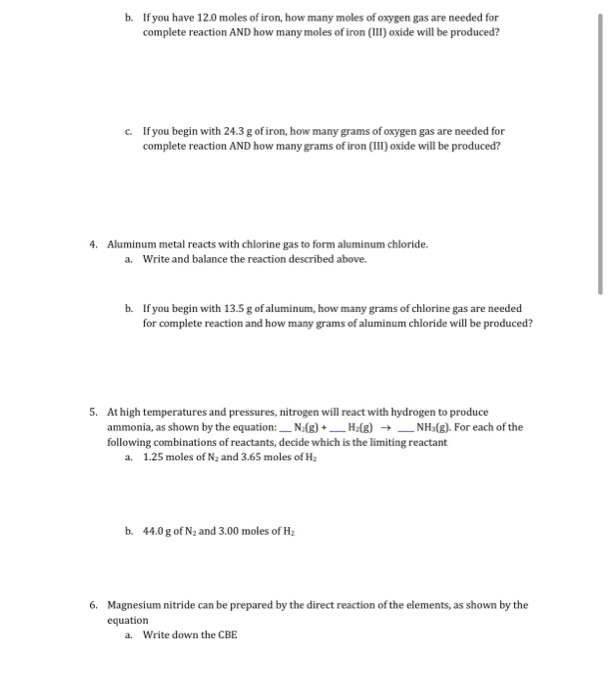 Solved 1. Consider the unbalanced reaction: __NH3(g) + ___02 | Chegg.com