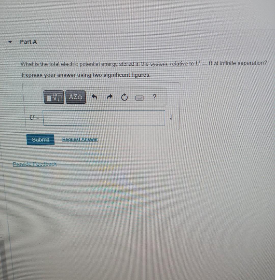 Solved What is the total electric potential energy stored in
