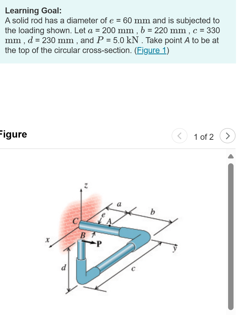 Solved Learning Goal:A solid rod has a diameter of e=60mm | Chegg.com