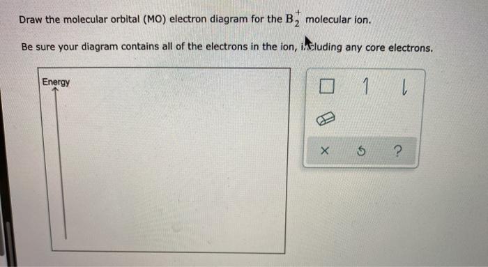 Solved + Draw the molecular orbital (MO) electron diagram | Chegg.com