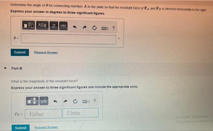 Solved Determine The Angle Of θ For Connecting Member A To | Chegg.com