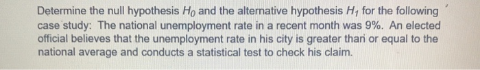 ho hypothesis example