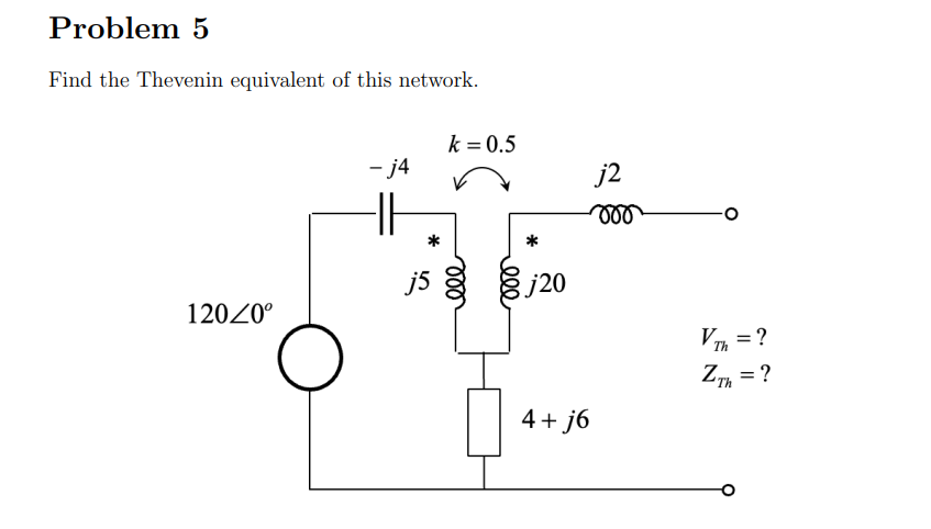Solved Problem 5Find the Thevenin equivalent of this | Chegg.com