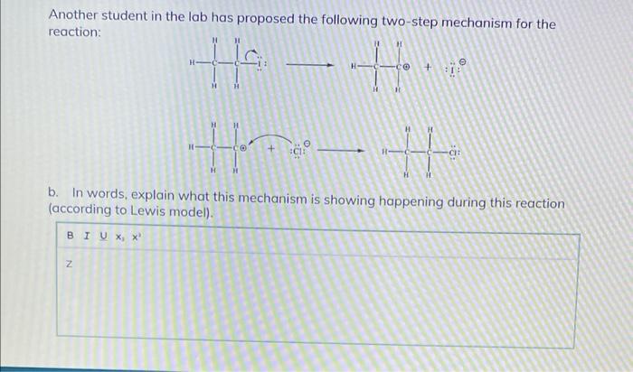Solved Another student in the lab has proposed the following | Chegg.com