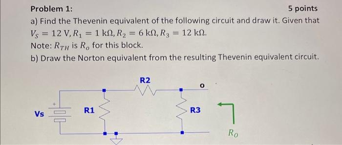 Solved a) Find the Thevenin equivalent of the following | Chegg.com