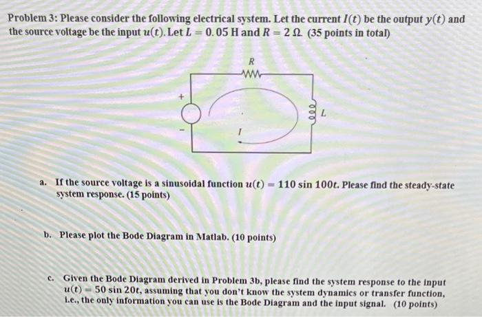 Solved Problem 3: Please consider the following electrical | Chegg.com