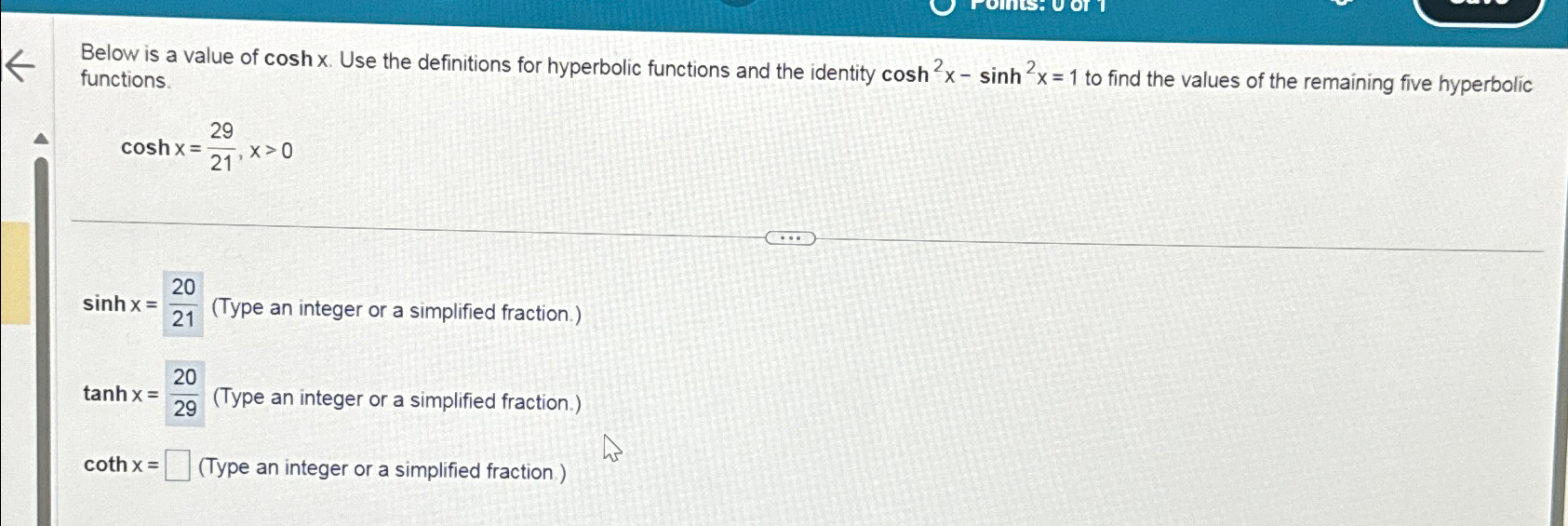 solved-below-is-a-value-of-coshx-use-the-definitions-for-chegg