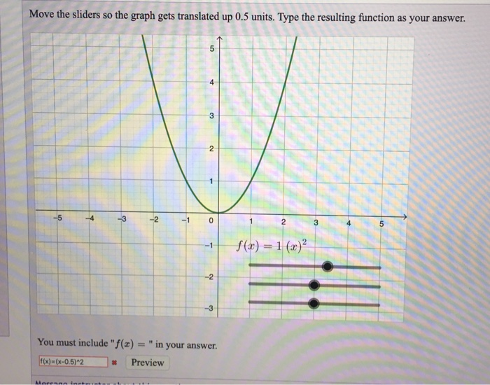 Sliders Graph Example Solved Move the sliders so the graph gets translated up 0.5 | Chegg.com