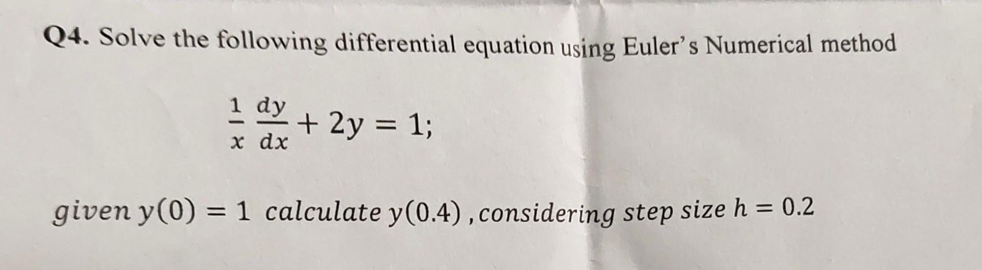 Solved Solve the following differential equation using | Chegg.com