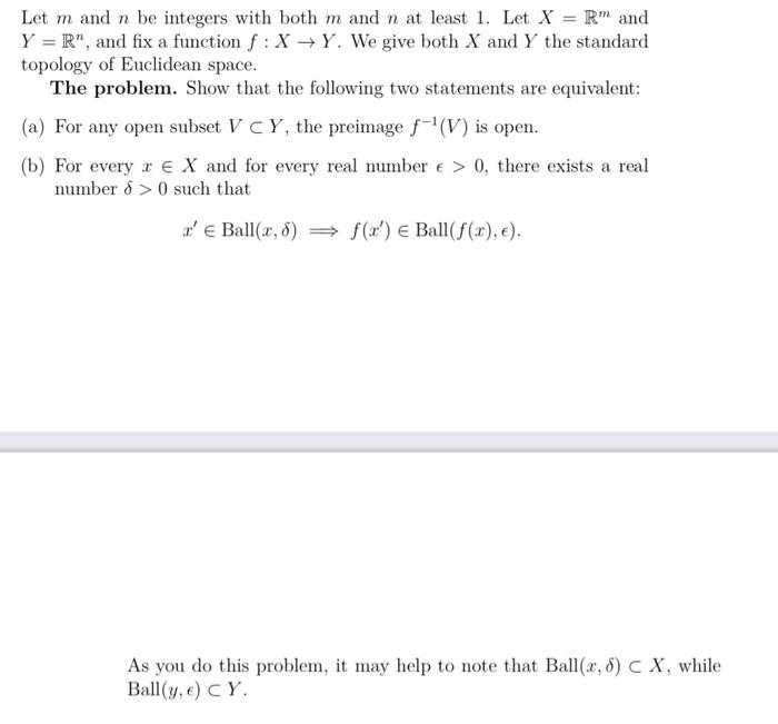 Solved Let M And N Be Integers With Both M And N At Least 1 | Chegg.com