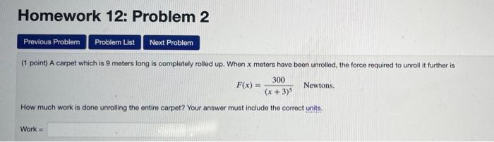 Solved Homework 12: Problem 2 Previous Problem Problem List | Chegg.com