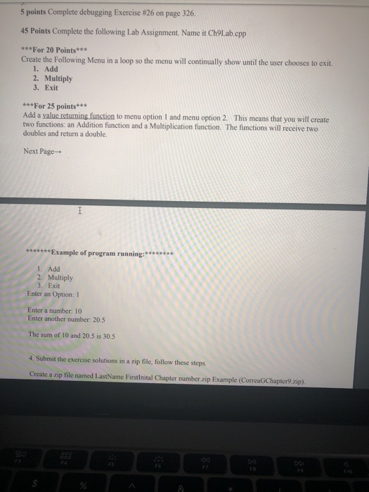 Solved 5 points Complete debugging Exercise #26 on page 326. | Chegg.com