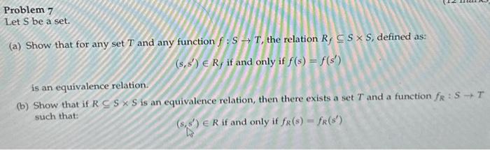 Solved Let S be a set. (a) Show that for any set T and any | Chegg.com