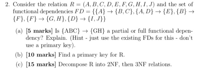 Solved 2 Consider The Relation R A B C D E F G Chegg Com