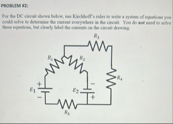 Solved PROBLEM #2:For the DC circuit shown below, use | Chegg.com