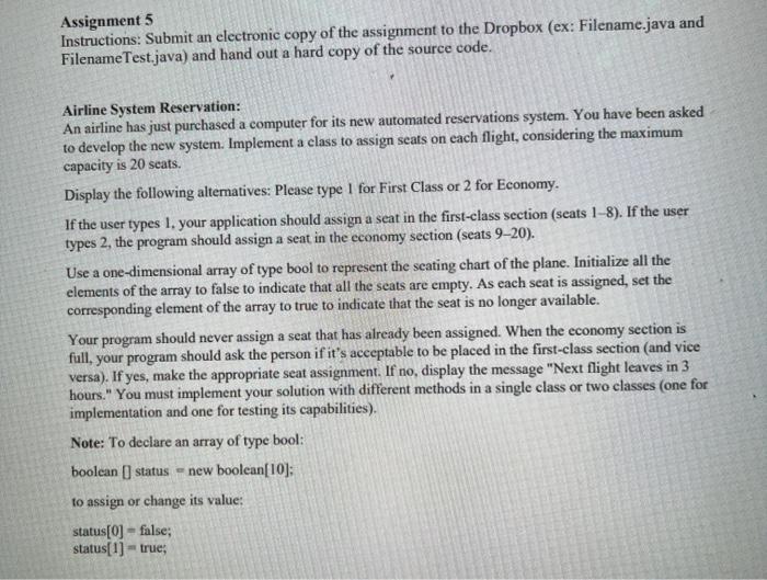 Solved Assignment 5 Instructions: Submit an electronic copy | Chegg.com