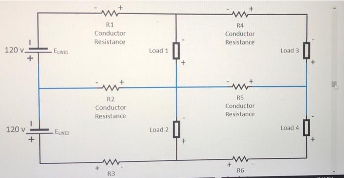 Solved wit R1 Conductor Resistance R4 Conductor Resistance | Chegg.com