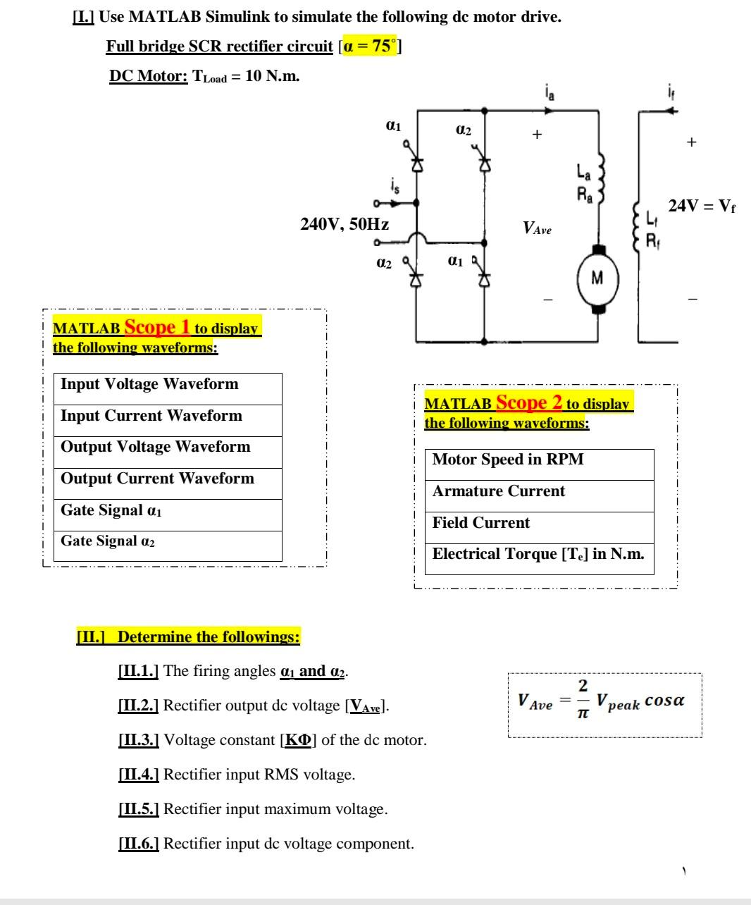 Solved [I.] Use MATLAB Simulink to simulate the following dc | Chegg.com