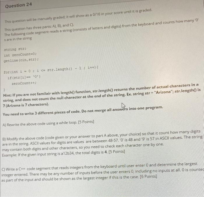 Solved This question will be manually graded; it will show