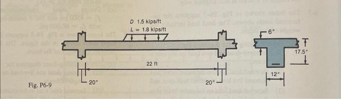 Solved Fig. P6-96−9 Figure P6-9 shows an interior span of a | Chegg.com