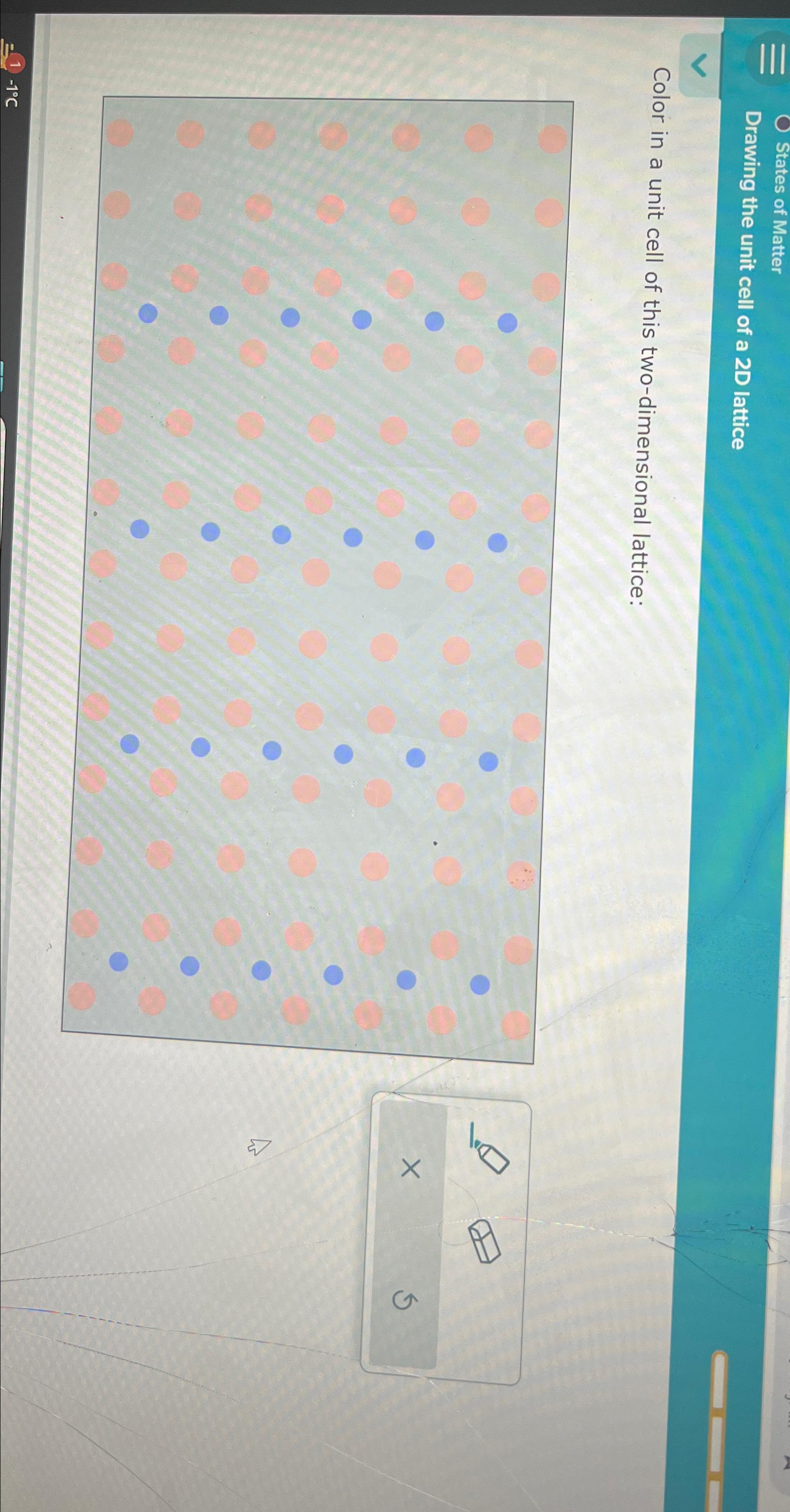 Solved States of MatterDrawing the unit cell of a 2D | Chegg.com