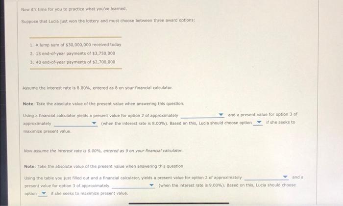 2 Evaluating Lump Sums And Annuities Calculator Chegg