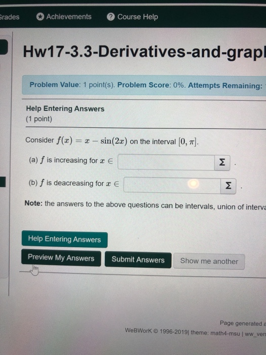 Solved Srades Achievements Course Help | Chegg.com